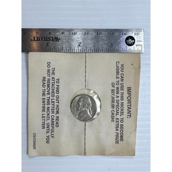 Vintage Nickel Coin Bank Promotional Advertising‎ Win Special Extra Prize Money - Picture 7 of 7